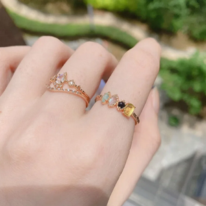 Personalized Multiple Stones Grandma Mom Family Ring Vintage Milgrain Ring