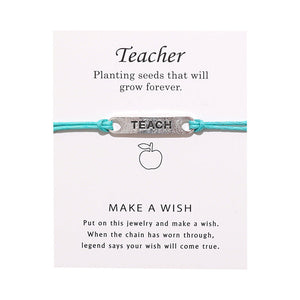 Teacher Gift Card Bracelets