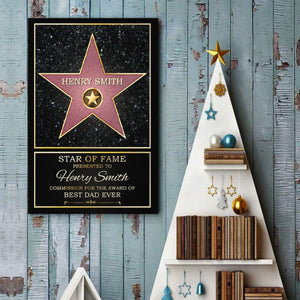Personalized Star Of Fame, Best Mom, Best Dad Of The Year Poster
