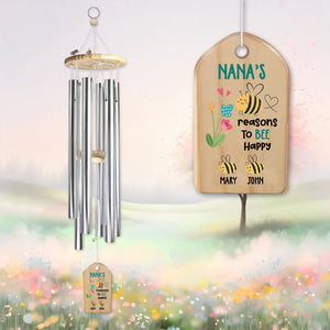 Reason To Be Happy Family Wind Chimes Personalized Gifts