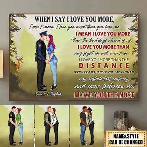It's A Beautiful Day To Save Lives - Personalized Couple Poster For Soldier,Firefighter, EMS, Nurse, Police Officer