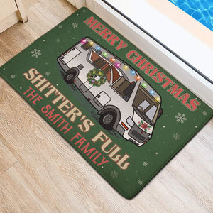 Custom Christmas Camper Doormat - Merry Christmas Shitter's Full
