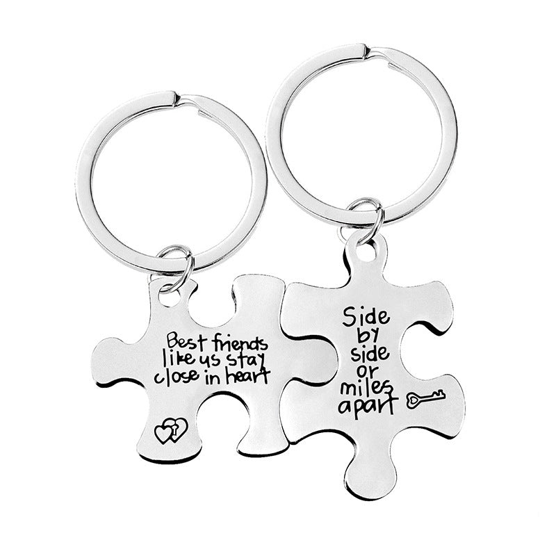 Gift For your lover-Couple Puzzle Key Chain