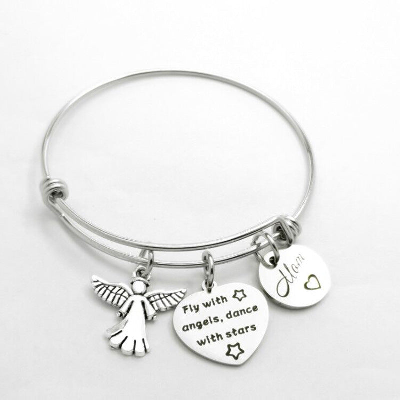 Fly with angels mom Bracelet