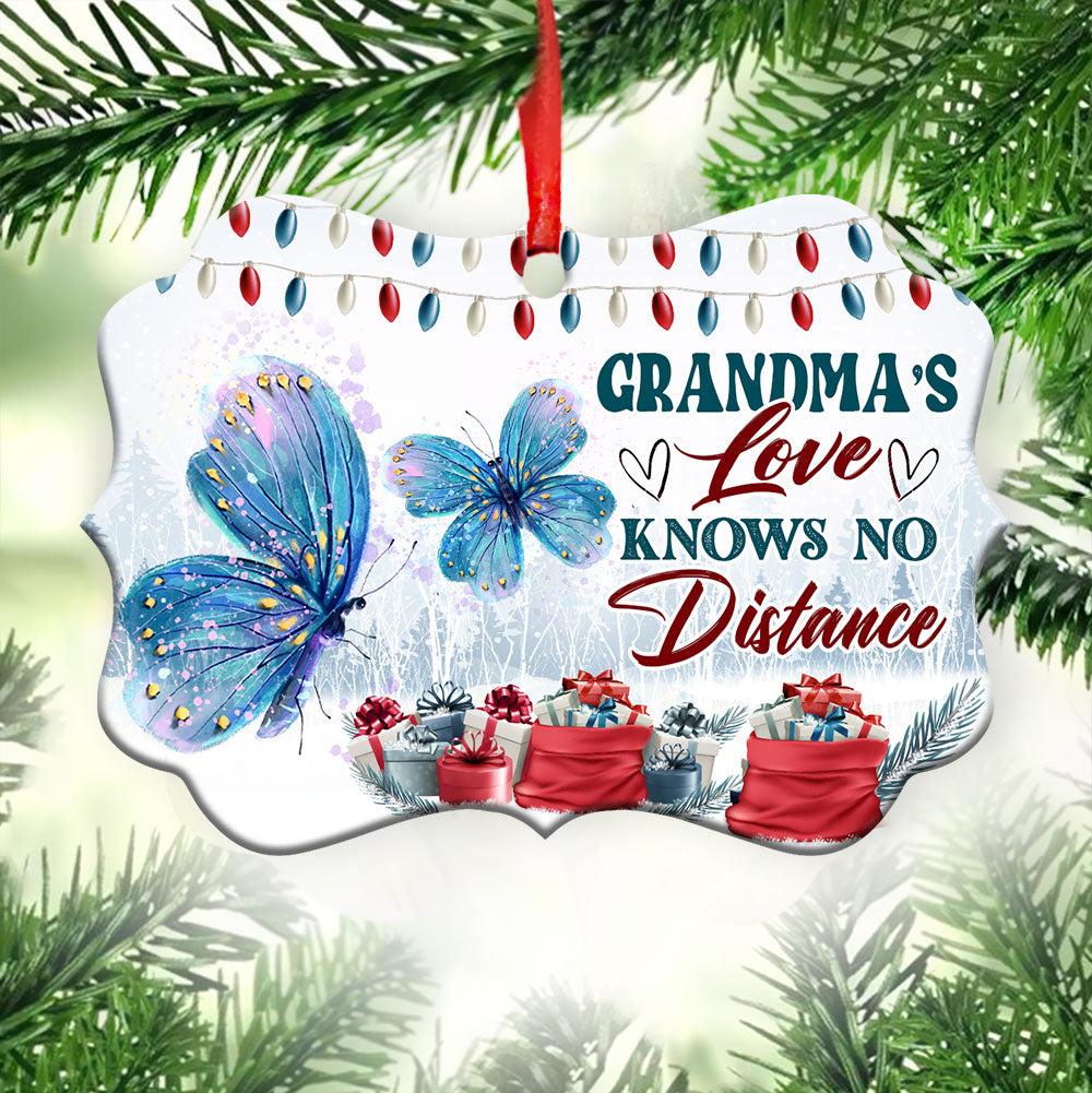 Grandmas Love Knows No Distance Personalized Ornament