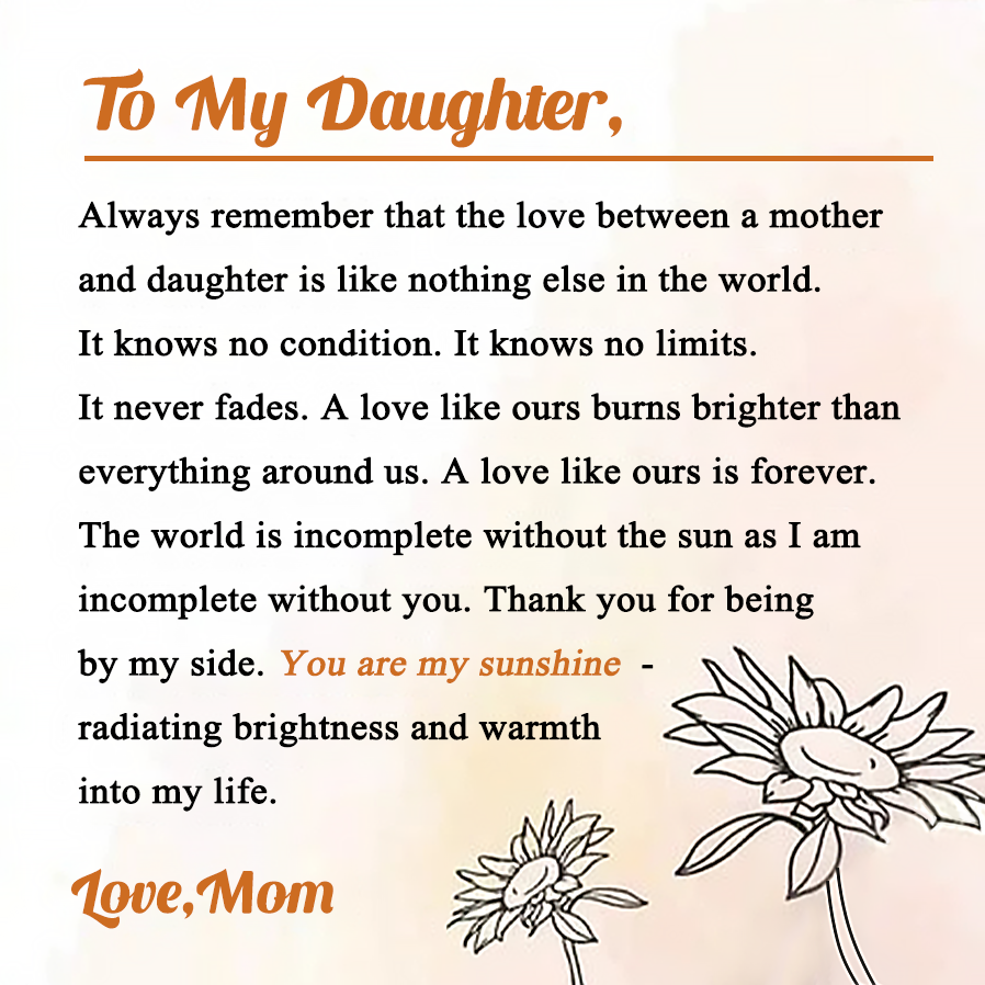 To My Daughter/Granddaughter Sunflower Fidget Ring "You Are My Sunshine"