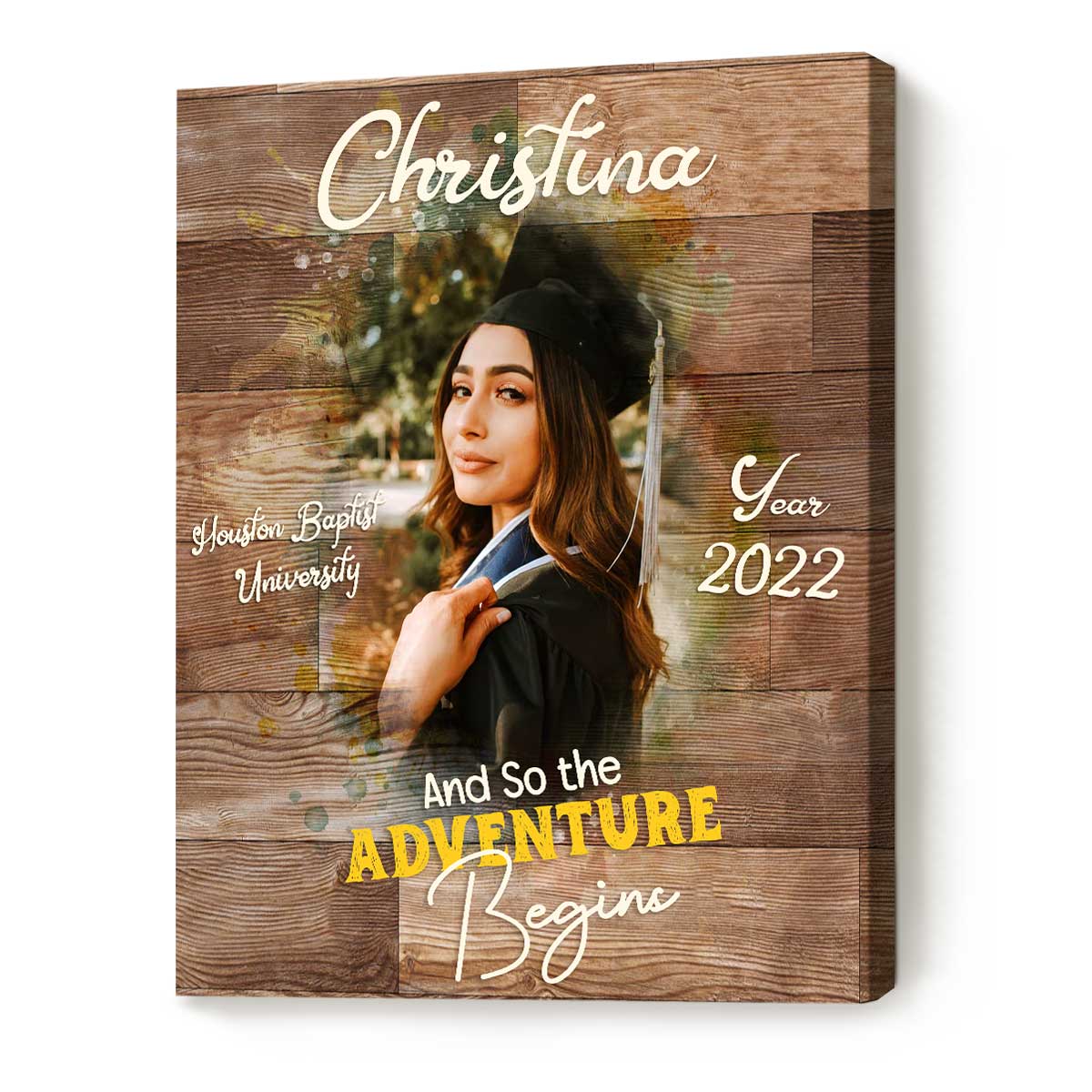 She believed She could so she did Personalised 2022 Graduation Canvas Prints