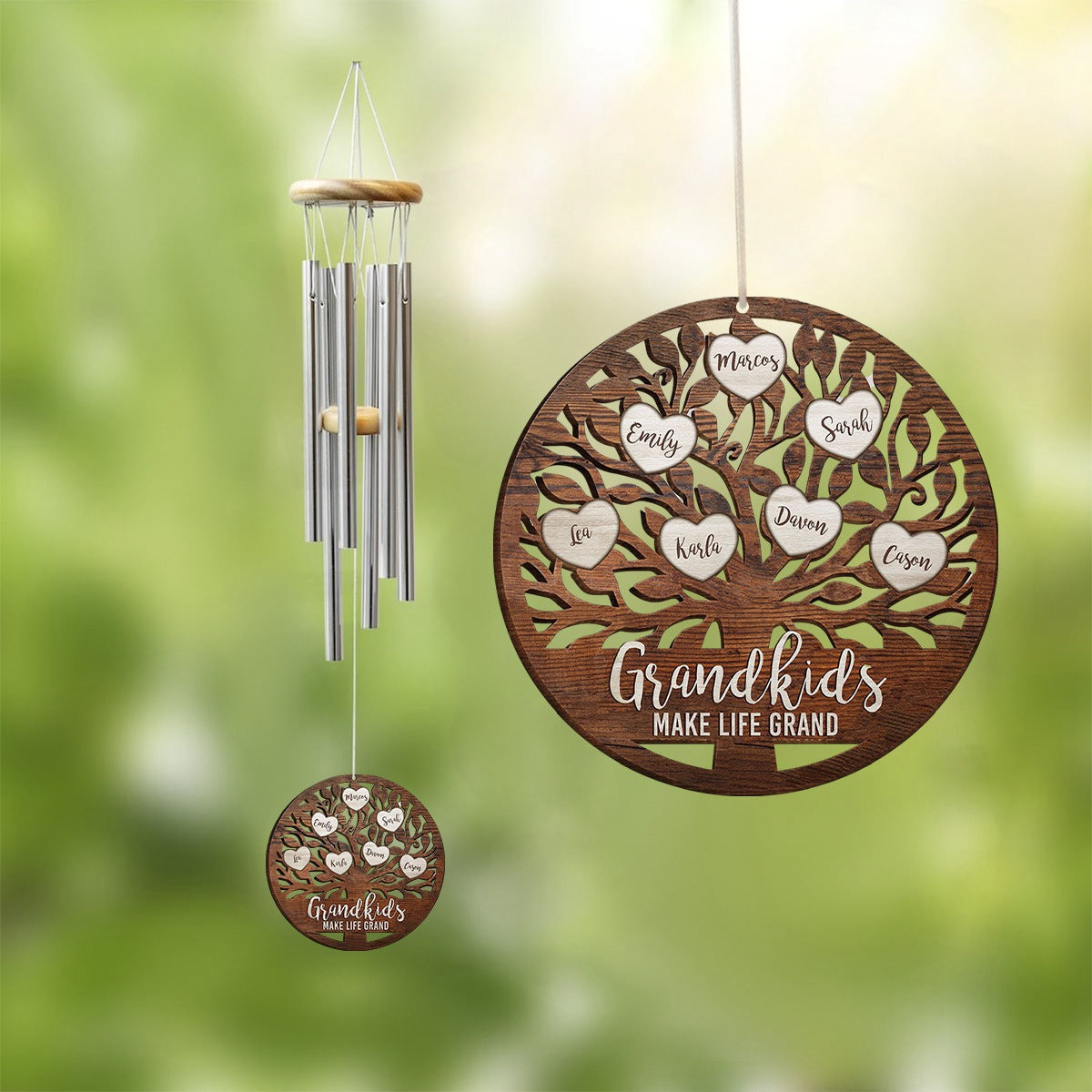 Grandkids Make Life Grand - Personalized Wind Chimes