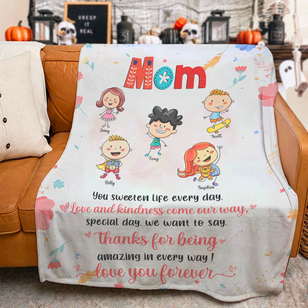Grandma, You Sweeten Life Every Day, Personalized Blanket, Grandma,Gifts