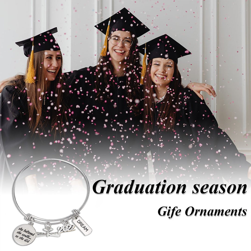 To my Wonderful Daughter-Personalized Name 2022 Graduation Gift Bracelet