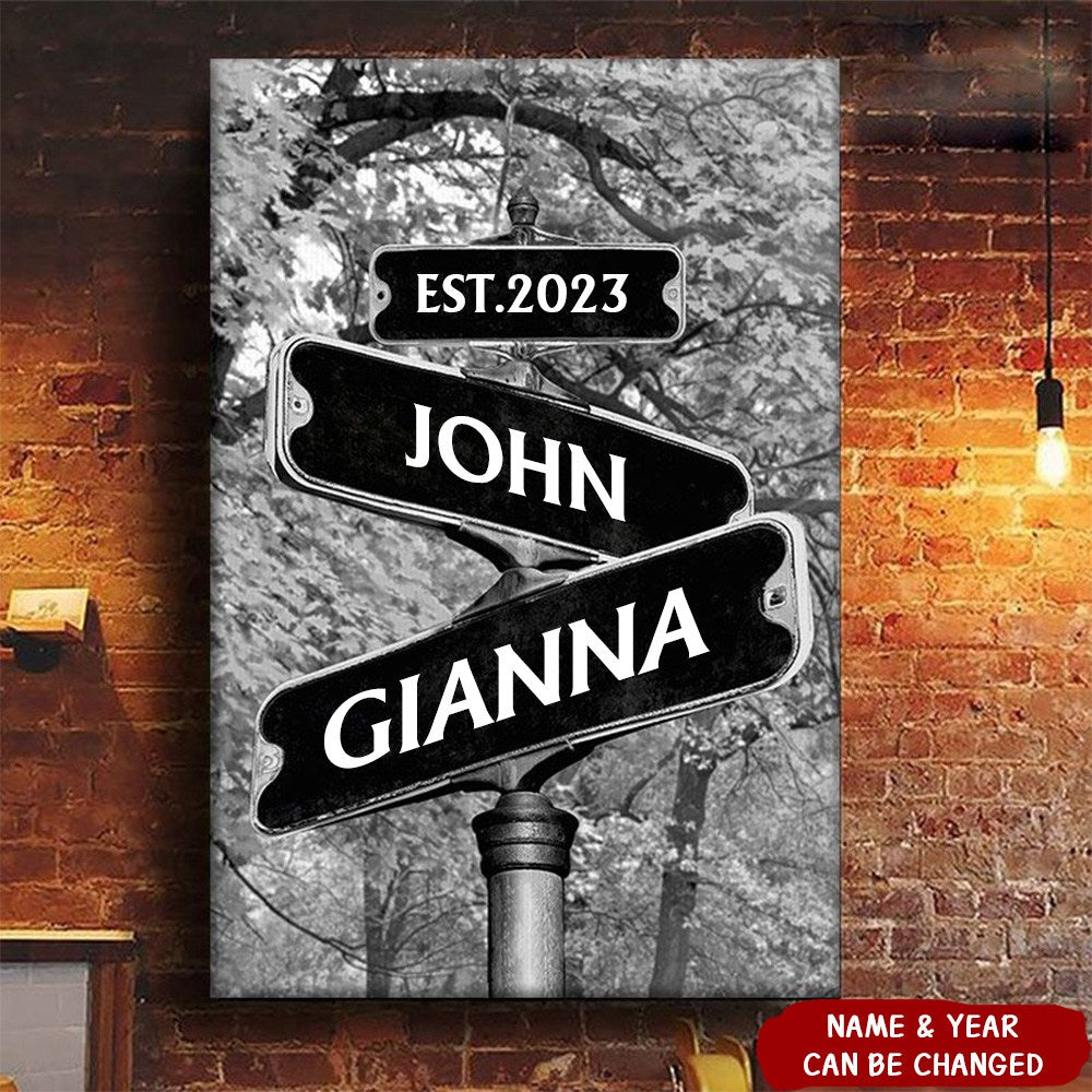 Always Beside You - Couple Personalized Custom Poster Canvas - Gift For Husband Wife, Anniversary