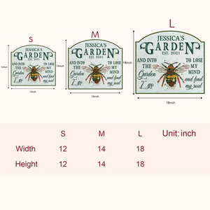 Personalized Door Sign - Gift For Gardening Lover, Gardener - Into The Garden