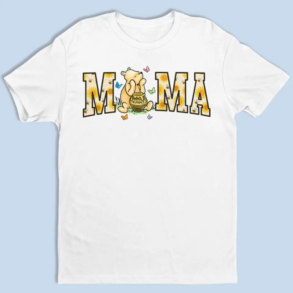 Personalized Honey flower Pure Cotton T-shirt Gift For Grandma, Mom