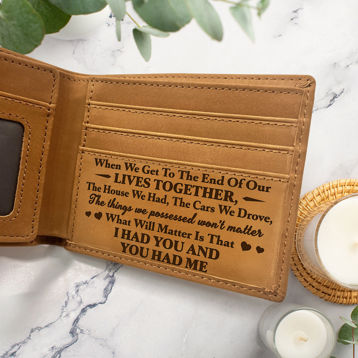 Custom Photo When We Get To The End Of Our Life - Gift For Spouse, Husband, Wife, Old Couple - Personalized Bifold Wallet