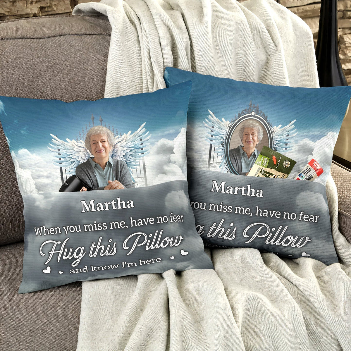 Hug This Pillow - Personalized Photo Pocket Pillow