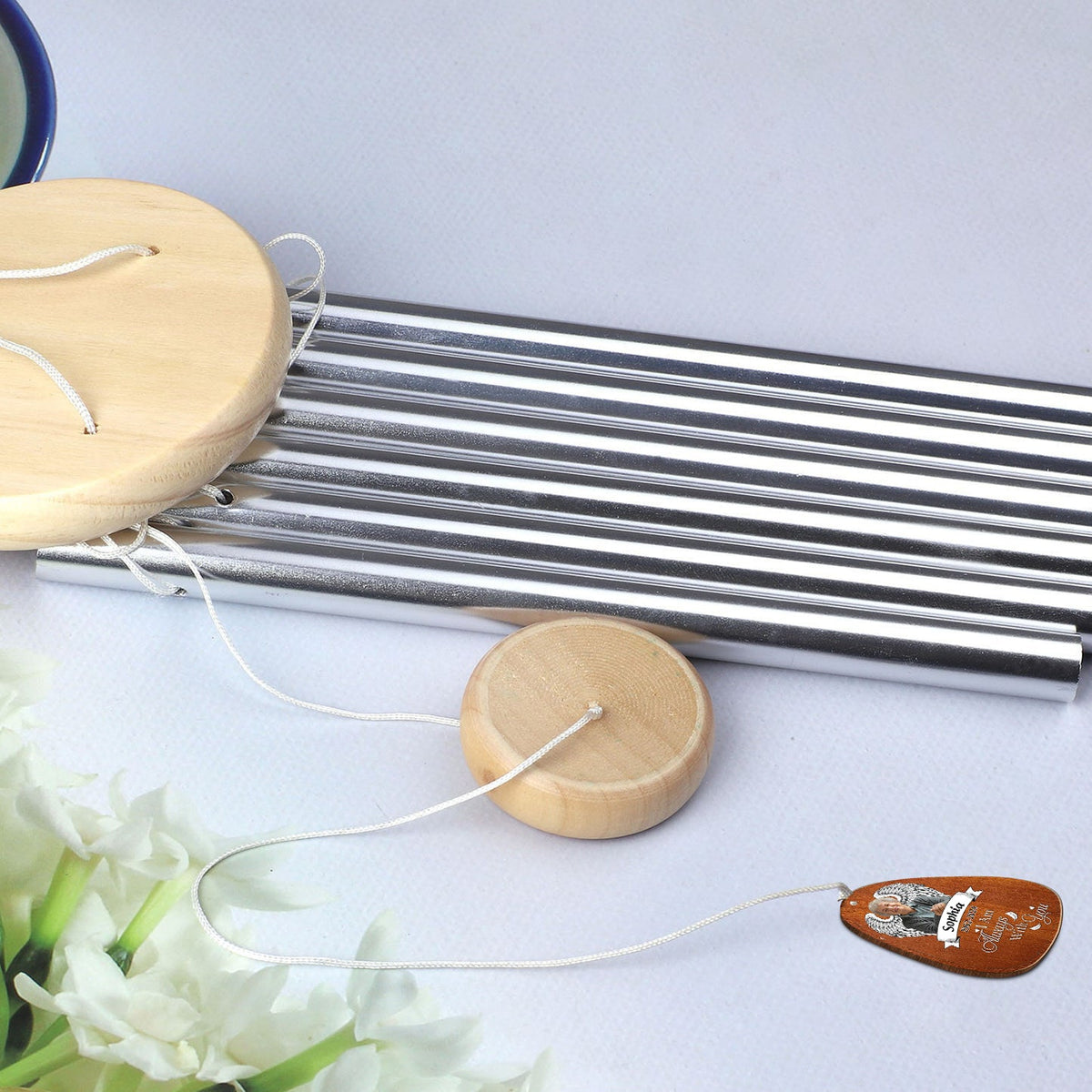 I am always with you - Personalized Memorial Photo Wind Chimes