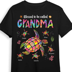 Personalized Gift For Grandma Turtle Colorful Shirt T-Shirt