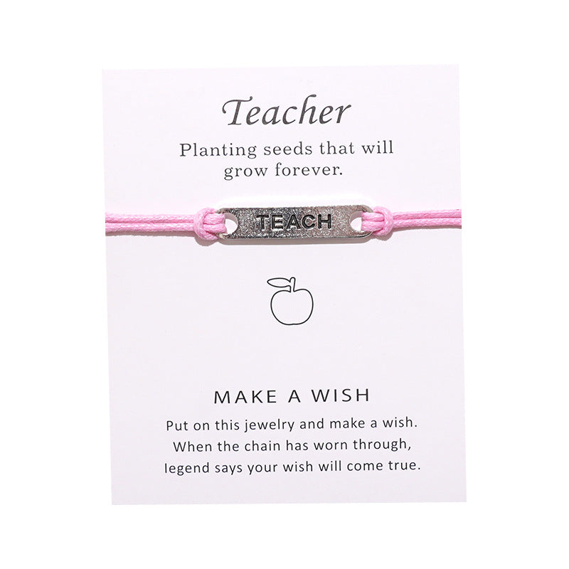 Teacher Gift Card Bracelets