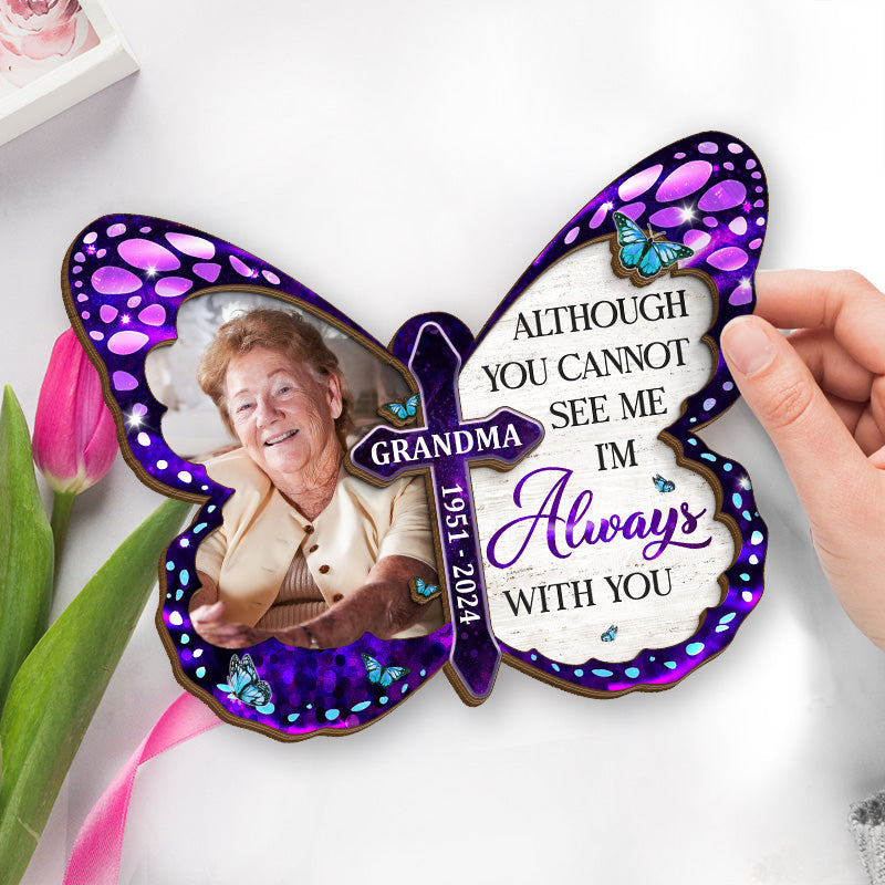 Personalized Forever In My Heart Memorial 2-Layered Wooden Plaque With Stand