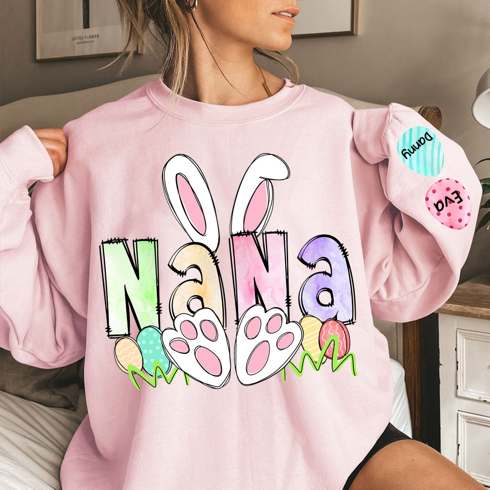 Personalized Easter Rabbit Sweatshirt Gift For Grandma