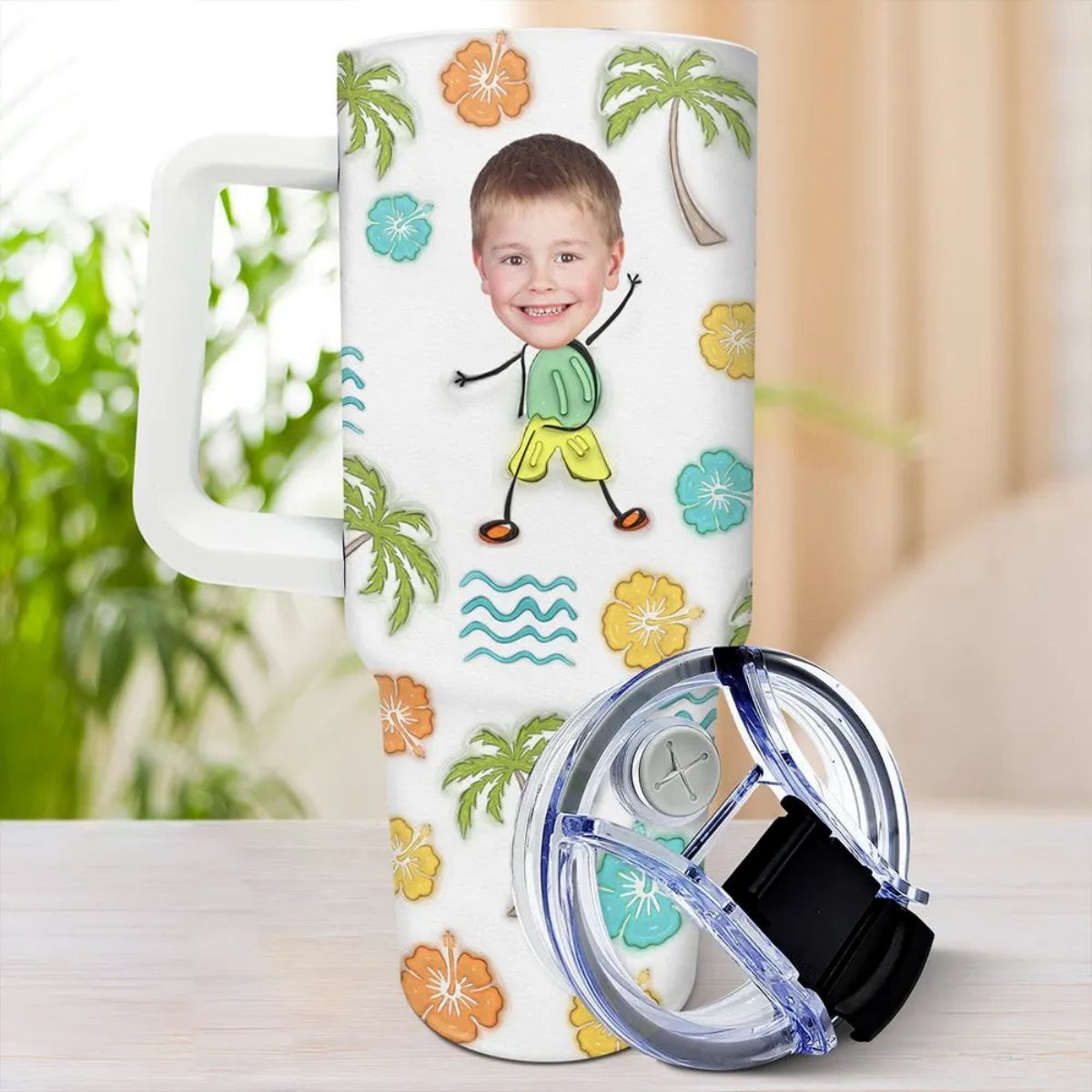 Grandma Beach Buddies - 3D Inflated Effect Printed - Personalized Custom Photo 40oz Stainless Steel Tumbler