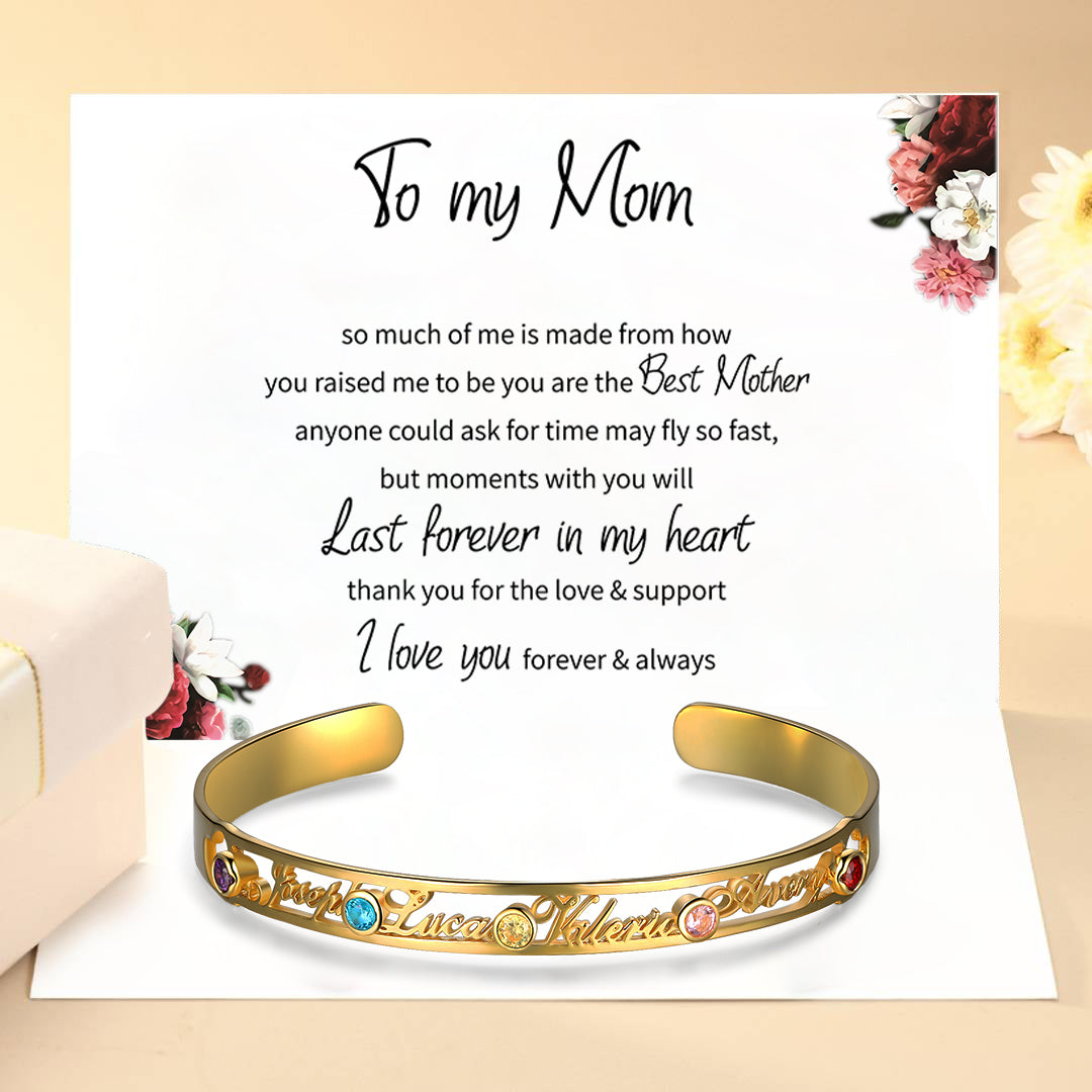 For The Greatest Mother-Mother's Love Bracelet With Custom Name & Birthstone Beads