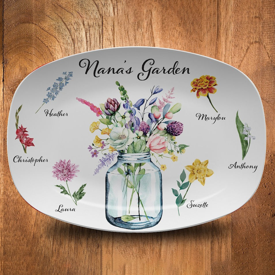 My Grandma's Garden - Family Personalized Custom Platter