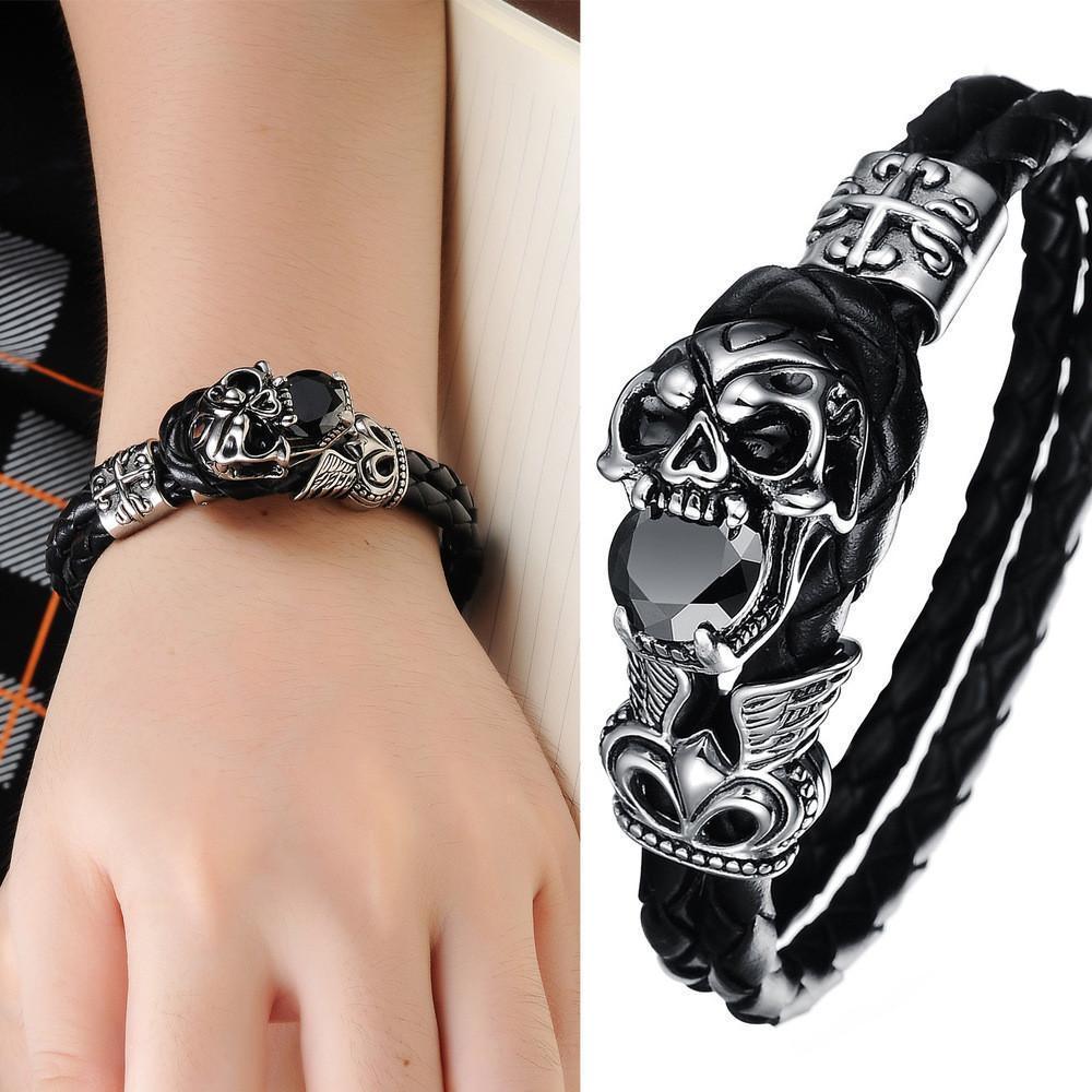 To My Man Skull Bracelet Couple Husband Gift Anniversary