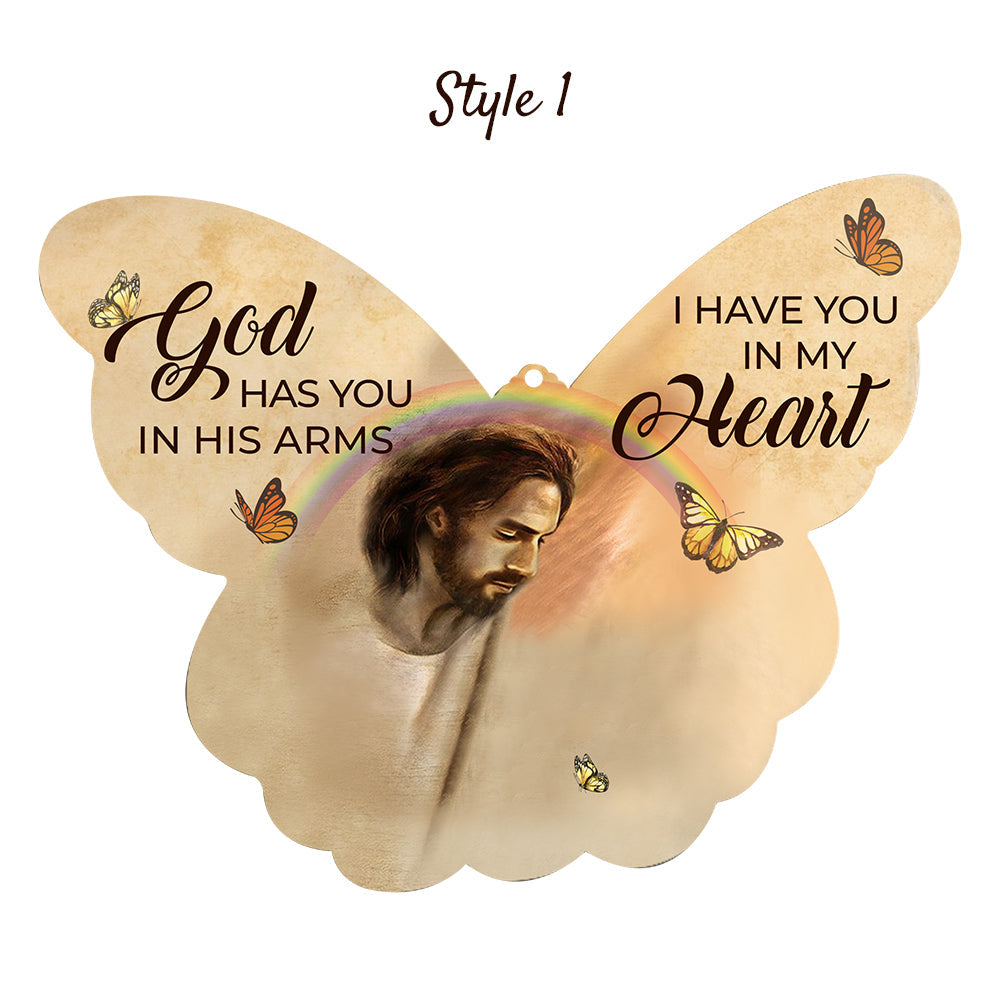 I Have You In My Heart Personalized Butterfly Keychain