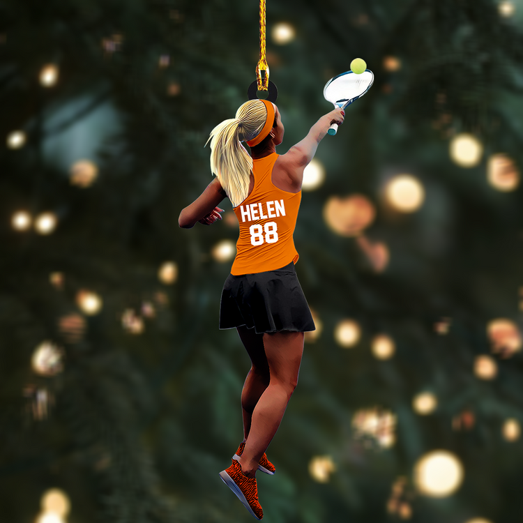 Personalized Tennis Player Christmas Ornament-Great Gift Idea For Tennis Lovers