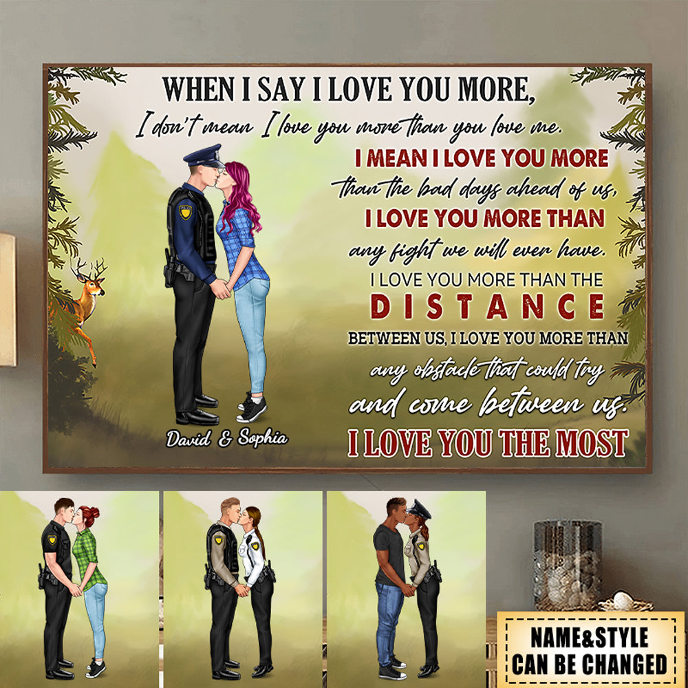 It's A Beautiful Day To Save Lives - Personalized  Couple Poster For Soldier,Firefighter, EMS, Nurse, Police Officer