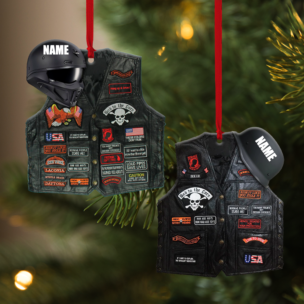 Biker Jacket, Personalized Ornament For Speed Lovers