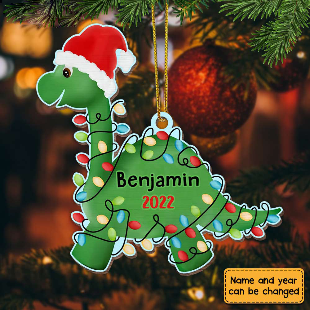 Grandson Son Dinosaur Christmas Ornament