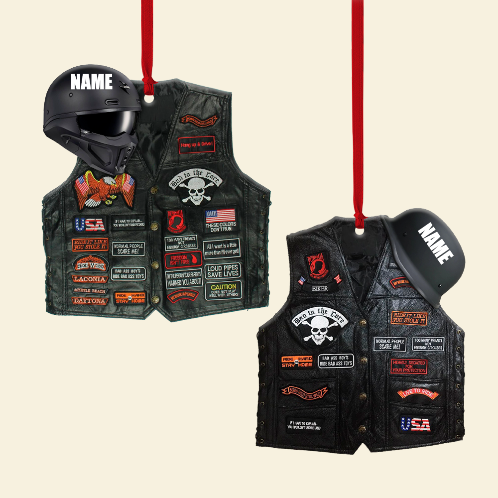 Biker Jacket, Personalized Ornament For Speed Lovers